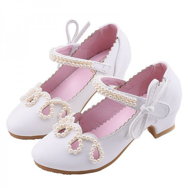 Girls' leather shoes, high heels, princess shoes, ...