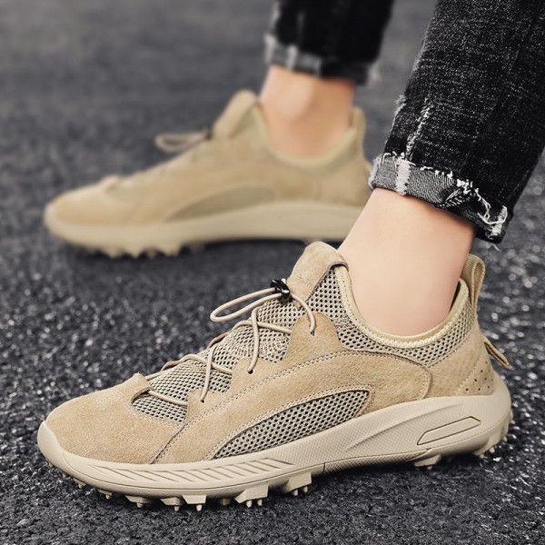 New High Quality Mesh Men's Shoes Breathable Pig S...