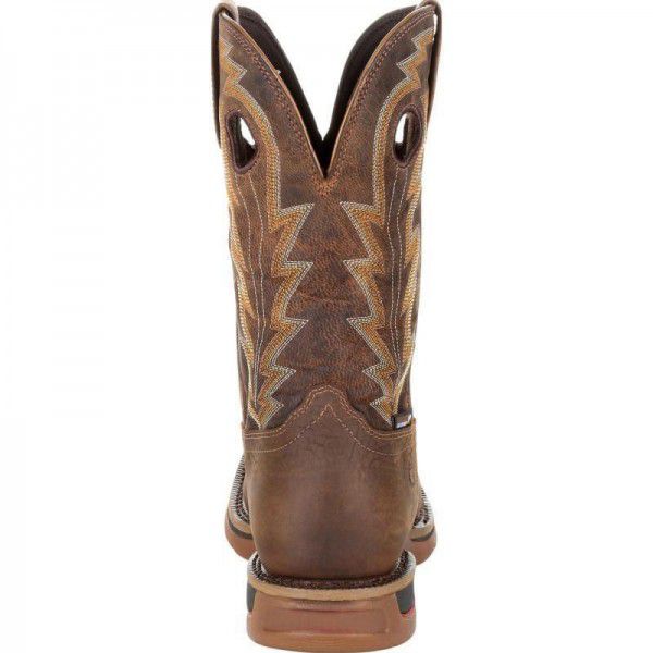 Autumn and Winter Men's European and American Motorcycle Short Boots Embroidered Low Heel Square Head Pullover Short Boots 
