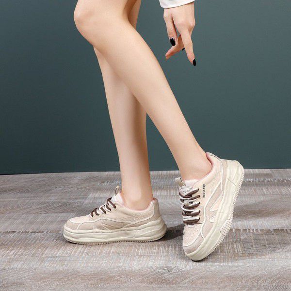 New Women's Shoes Thick Sole Versatile Matsuke Casual Popular White Board Shoes 