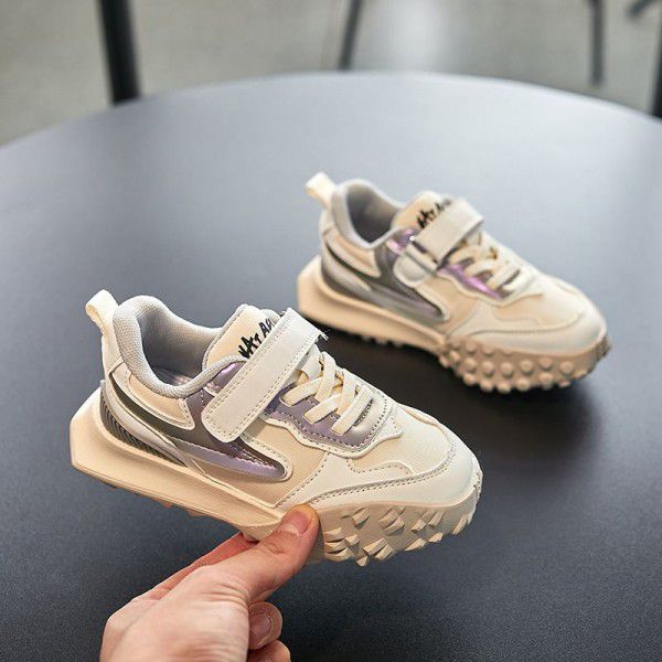 Girls' Sports Shoes Spring and Autumn New Boys' Korean Running Shoes Children's Soft Sole Casual Dad Shoes 
