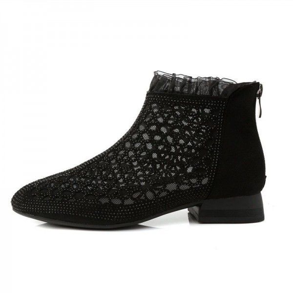 Summer Thin Fashion Martin Boots Hollow out Boots Breathable and Versatile Fashion Single Boots 