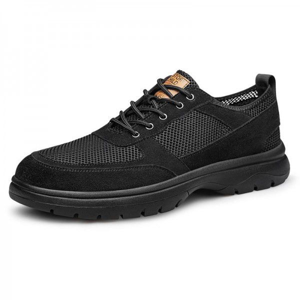 Oversized men's shoes, new summer mesh shoes, men's outdoor lightweight breathable mesh leather sports hiking shoes 