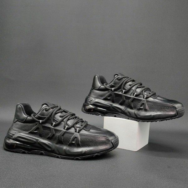 Dad's shoes, men's popular trendy shoes, men's versatile casual shoes, leather shoes, sports shoes, running height shoes 