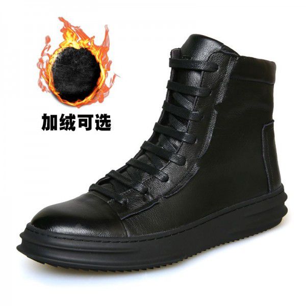 Winter Martin boots, men's work attire, leather boots, men's short boots, English Canadian men's shoes 