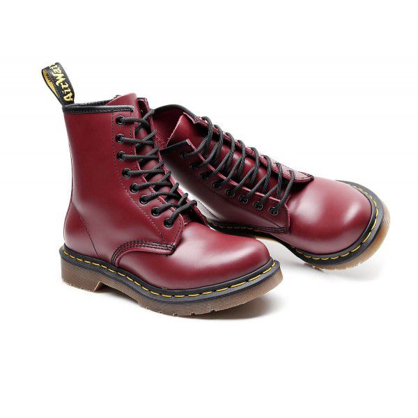 Martin Boots Women's British Style Couple Short Boots Men's and Women's Genuine Leather Boots Round Toe Trend Motorcycle Work Dress Shoes 