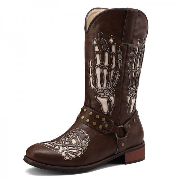 Low Heel Mid Boot Men's Boots Vintage Martin Boots 