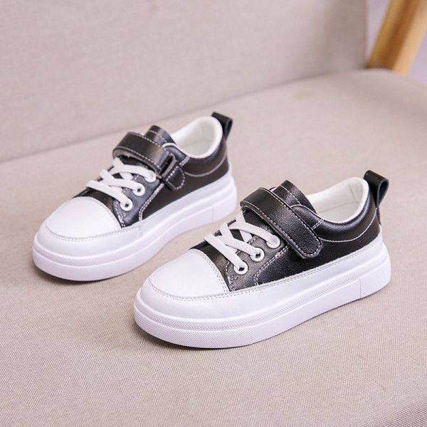 Little White Shoes Children's Board Shoes New Casual Cowhide Breathable and Comfortable Soft Sole Spring and Autumn Sports Children's Shoes 