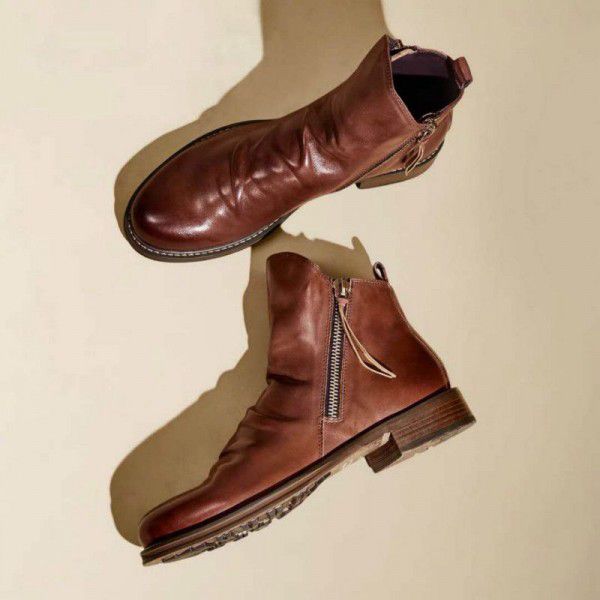 Autumn Martin boots, British style men's boots, retro leather boots, Korean version, men's high top work clothes, men's shoes 