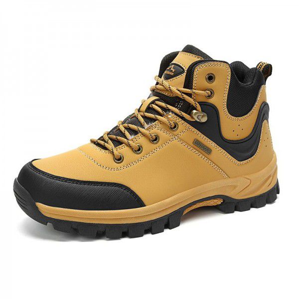 Autumn Oversized Mountaineering Shoes Men's Outdoor Keystep Travel Shoes Oversized plush insulated cotton shoes Cross border casual shoes Men 