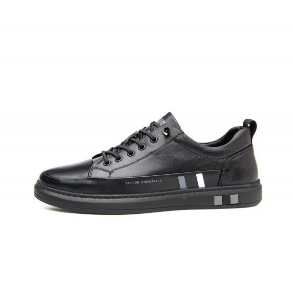 Spring new top layer cowhide casual shoes simple and versatile board shoes Fast fashion men's casual shoes leather men's shoes 