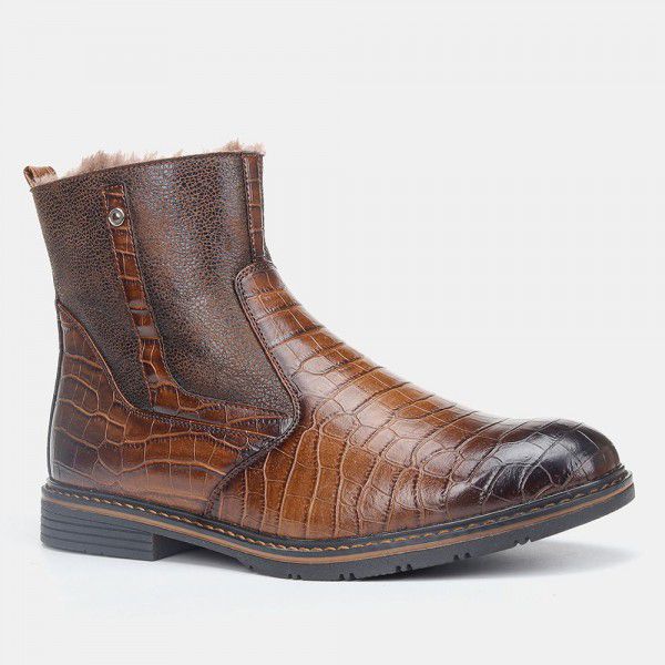 Men's shoes, men's boots, retro plush insulation, high top men's shoes 