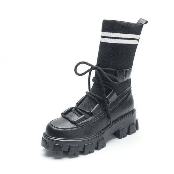 Thick Heel Thick Sole Woolen Boots Women's Boots Cross border Large Size Women's Boots 