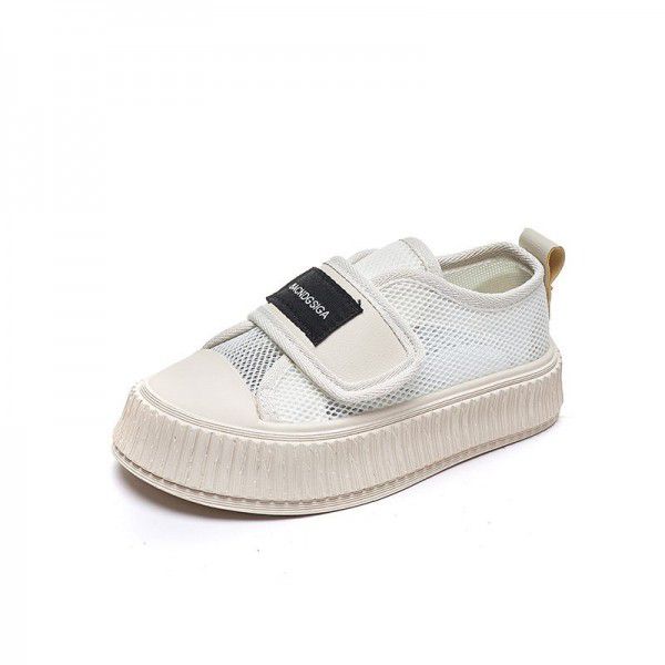 Children's Tennis Shoes Summer New Korean Edition Soft Sole Boys' Single Mesh Board Shoes Medium Size Girls' Cookie Mesh Shoes Breathable 