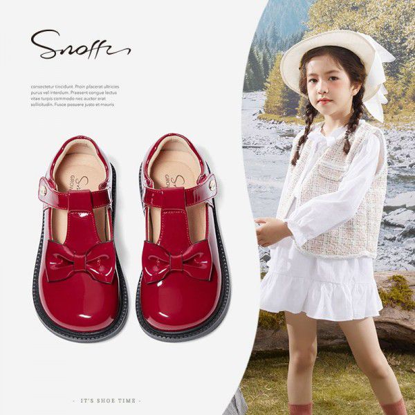 Children's Shoes Autumn New Girls' Little Leather ...