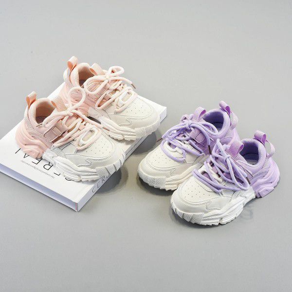Girls' shoes, children's sports, spring and autumn styles, new spring and baby breathable soft soles, casual 