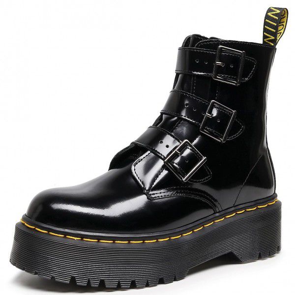 High top women's boots, genuine leather motorcycle...