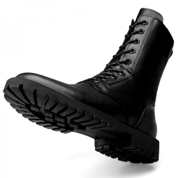 Winter New High Top Martin Boots Men's Boots with Velvet Zipper Men's Boots Leather Boots 