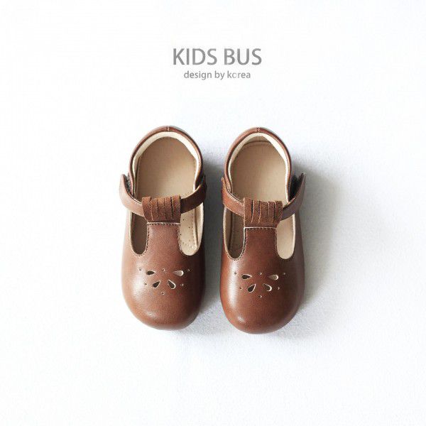Children's Shoes New Vintage Children's Shoes Female Fashion Little Girl Hollow Breathable Leather Shoes Soft Sole Baby Shoes 
