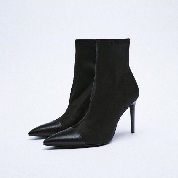 Women's Shoes Fashion Pointed High Heel Short Boot...