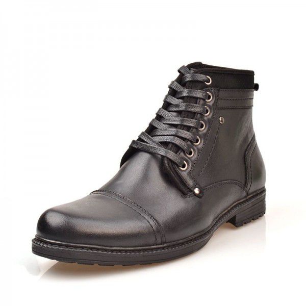 Genuine leather men's Martin boots British fashion men's boots 