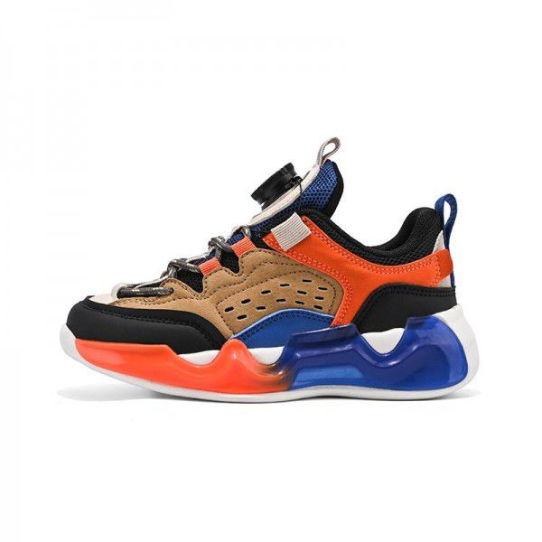 Children's sports shoes, boys' retro fashion running shoes, teenagers' basketball shoes, breathable boys 