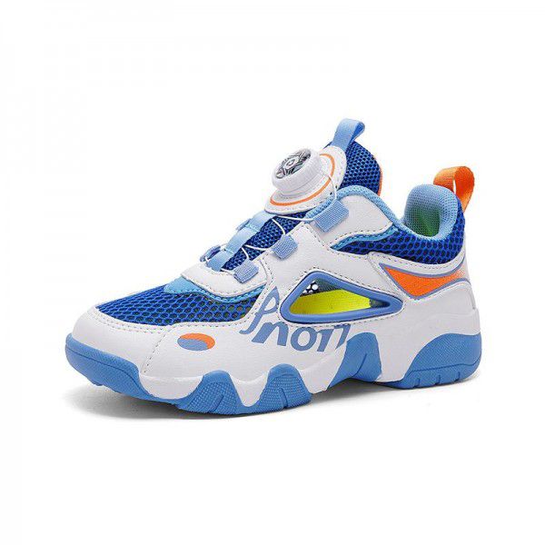 Boys' Shoes New Summer Mid size Children's Single Mesh Shoes Hollow out Children's Sports Shoes Breathable Boys' Frame Shoes 