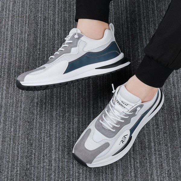 Men's Sports and Casual Shoes Youth Fashion Elastic Feet Shoes Soft Sole Lightweight and Breathable Student Shoes Versatile Fashion Shoes 