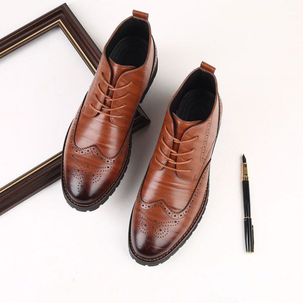 Men's Martin Boots Fashion Trend Block Short Boots...