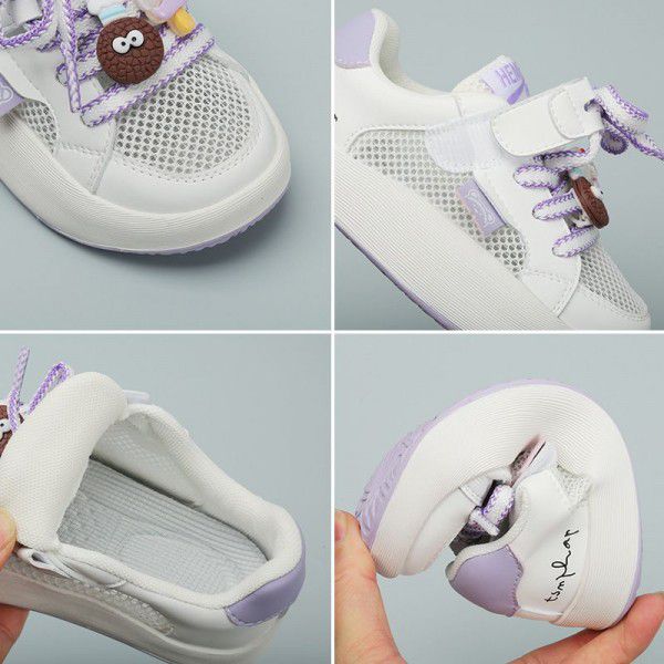 Children's shoes, breathable mesh, girls' sports shoes, summer new children's hollow out soft sole, anti slip casual shoes 