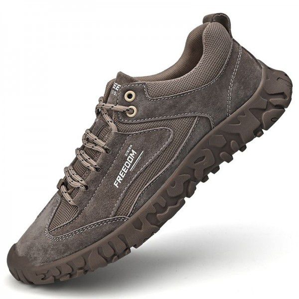 Thick soled casual construction shoes for men's mountaineering shoes 