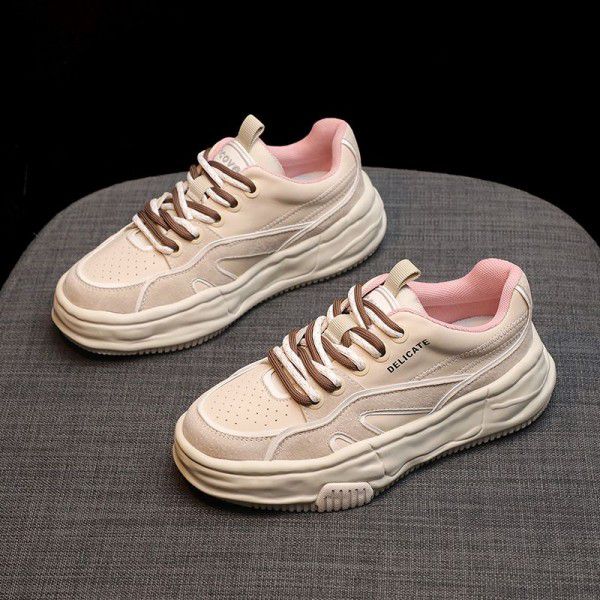 New Women's Shoes Thick Sole Versatile Matsuke Casual Popular White Board Shoes 
