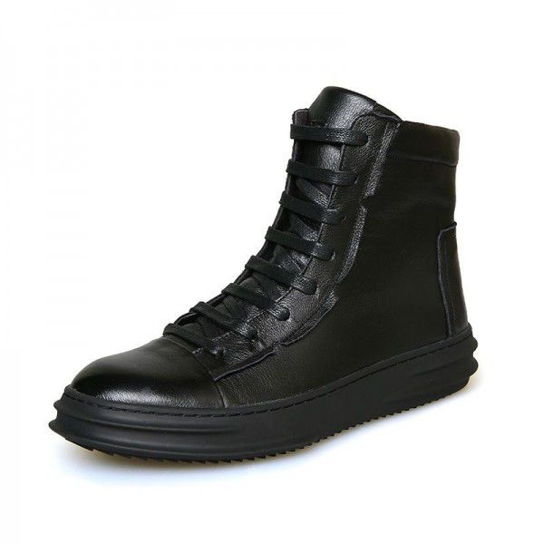 Winter Martin boots, men's work attire, leather boots, men's short boots, English Canadian men's shoes 