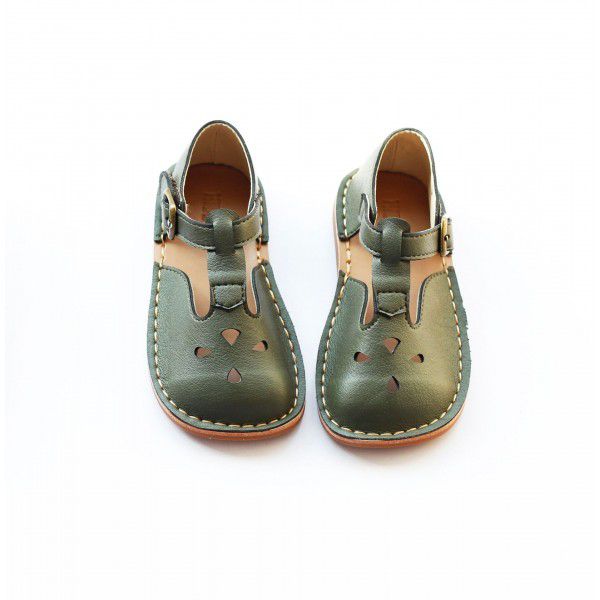 Retro Spring New Hollow Soft Sole Korean Children's Little Leather Shoes Baby Sandals 