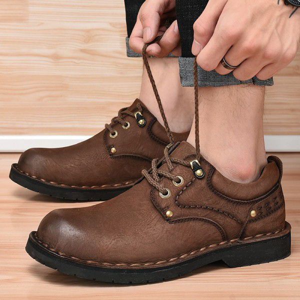 Casual shoes Men's shoes Genuine leather top layer cowhide shoes Walking shoes 