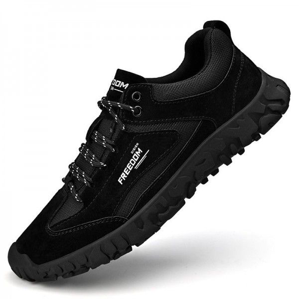 Thick soled casual construction shoes for men's mountaineering shoes 
