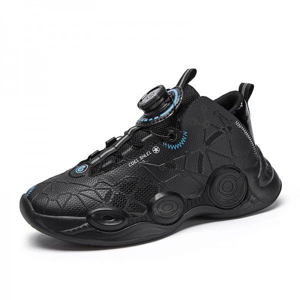 Children's basketball shoes, teenagers' autumn and winter rotating buttons, boys' big children, primary and secondary school students' rotating buttons, sports shoes 