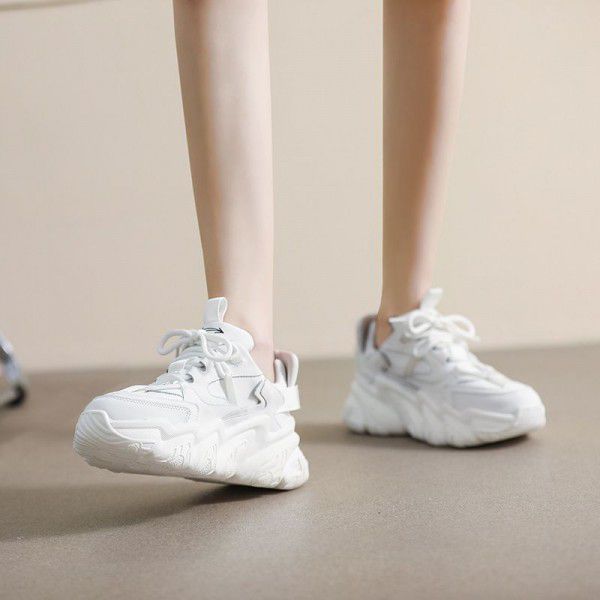 New style sponge cake sole with plush and damp thick sole sneakers, size 34, dad shoes, girl 