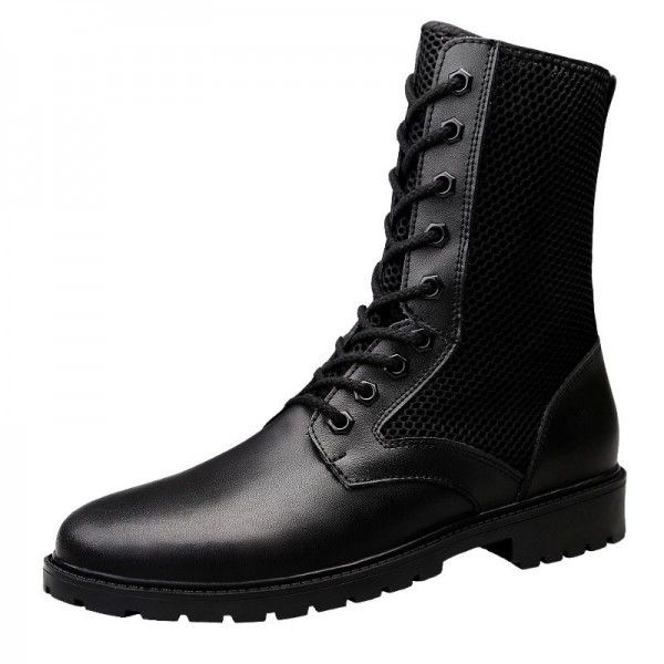 Men's Martin boots, men's British trend, men's boots, zippered mid length boots, vintage breathable leather boots, high top shoes, trendy 