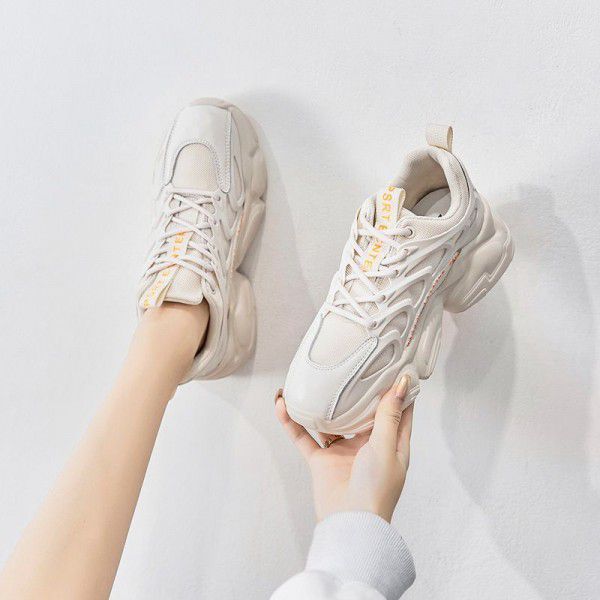 Spring and Autumn New Trendy Thick Sole Dad Shoes Casual Sports Running Shoes 