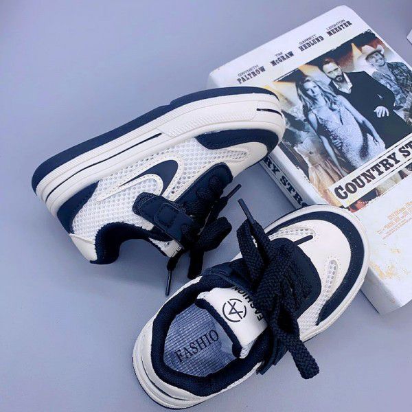Boys and girls' shoes, sports shoes, spring new mesh shoes, casual children's shoes, children's anti-skid breathable board shoes 
