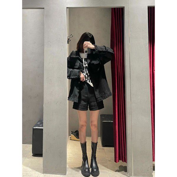 Winter New Versatile Popular Thick Sole Martin Boots Women's Tall and Slim Shoes Thick Heel Elastic Boots Show Slim Short Boots 