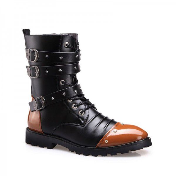 Winter Men's Martin Boots Trend British Men's Shoes Korean Edition Versatile Short Boots Medium High Top Suede Snow Boots 
