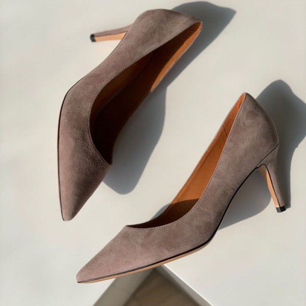 Female pointed new single shoes with thin heels, commuting fashion, small pointed toe 