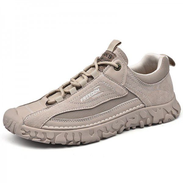 Thick soled casual construction shoes for men's mountaineering shoes 