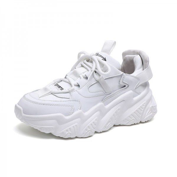 New style sponge cake sole with plush and damp thick sole sneakers, size 34, dad shoes, girl 
