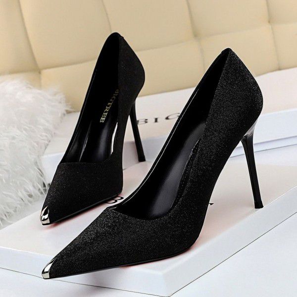 Thin Heels, Ultra High Heels, Shallow Mouth Metal ...