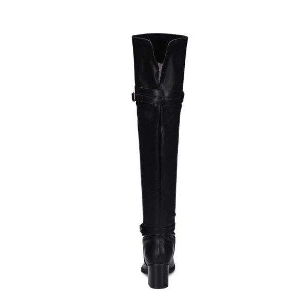 Belt buckle knee length boots for foreign trade large size women's boots 
