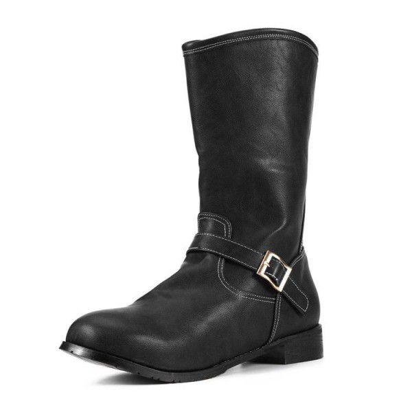 Horse boots, fashionable mid length boots, new leather boots, men's military boots, cowboy outdoor boots 