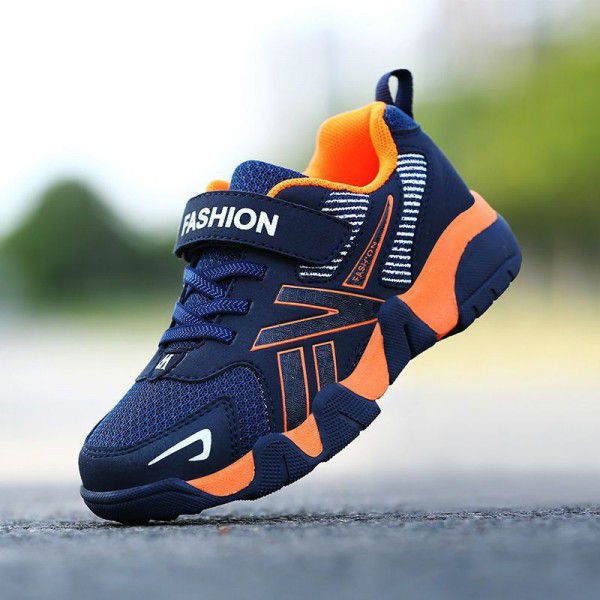 Summer mesh breathable children's shoes, boys' sports shoes, primary school students, middle school students, big boys, white small white shoes 